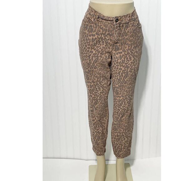 Style & Co Wild Puma Skinny Jeans Curvy Mid Rise Tummy Control Animal Print 12 - Picture 2 of 12